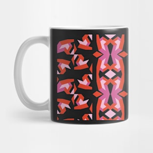 Geometric pink pattern red modern Mug